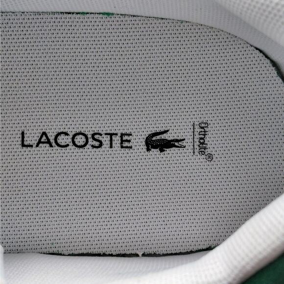 Lacoste Mens Sneakers Size 12 White Leather Suede Low Top Preppy Streetwear Y2K - Picture 9 of 11
